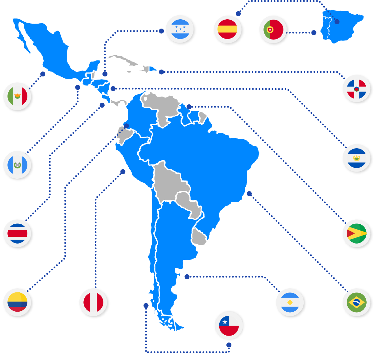 Mapa Iberolatam